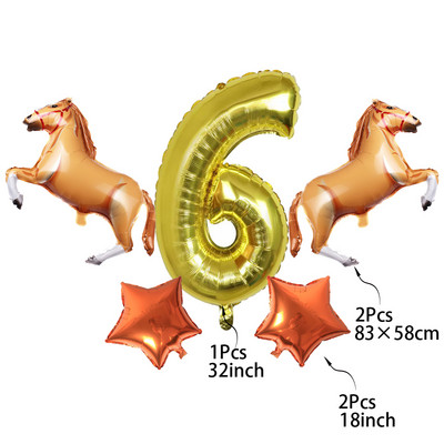 Hobusepeo sisustus Ühekordsed lauanõud Hobusepeotaldrikud Salvrätitopsid Hobuse sünnipäevabänner Ballon Hobuse sünnipäevapeotarbed