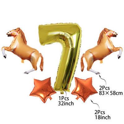 Hobusepeo sisustus Ühekordsed lauanõud Hobusepeotaldrikud Salvrätitopsid Hobuse sünnipäevabänner Ballon Hobuse sünnipäevapeotarbed