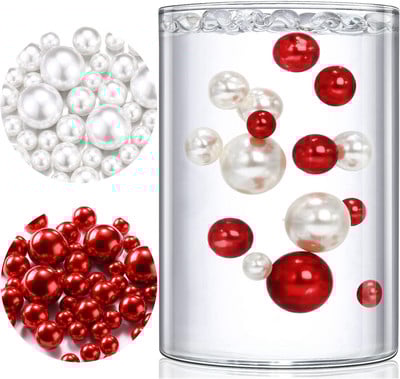 100 komada plutajućih bisera bez rupa - veliki/različitih veličina ukrasi za vaze uključuje prozirne vodene gelove za biserne plutajuće vaze