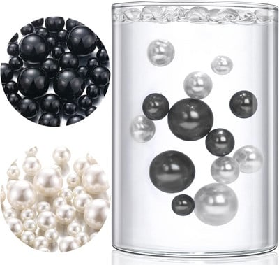 100 komada plutajućih bisera bez rupa - veliki/različitih veličina ukrasi za vaze uključuje prozirne vodene gelove za biserne plutajuće vaze