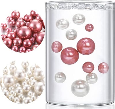 100 komada plutajućih bisera bez rupa - veliki/različitih veličina ukrasi za vaze uključuje prozirne vodene gelove za biserne plutajuće vaze