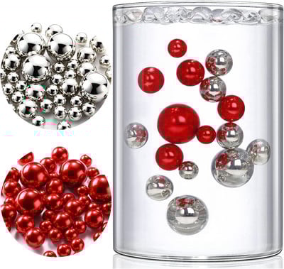 100 komada plutajućih bisera bez rupa - veliki/različitih veličina ukrasi za vaze uključuje prozirne vodene gelove za biserne plutajuće vaze