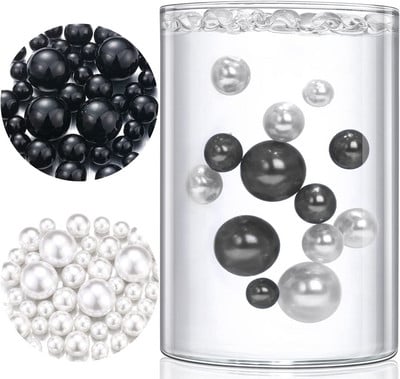 100 komada plutajućih bisera bez rupa - veliki/različitih veličina ukrasi za vaze uključuje prozirne vodene gelove za biserne plutajuće vaze