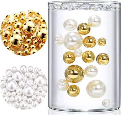 100 komada plutajućih bisera bez rupa - veliki/različitih veličina ukrasi za vaze uključuje prozirne vodene gelove za biserne plutajuće vaze