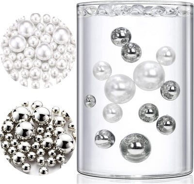 100 komada plutajućih bisera bez rupa - veliki/različitih veličina ukrasi za vaze uključuje prozirne vodene gelove za biserne plutajuće vaze