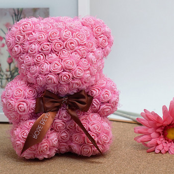 Любовен латексов балон с форма на сърце, висяща роза, мечка, подарък за Свети Валентин, сватбена годежна украса, розова подаръчна торбичка