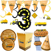 Statybinės spragėsių dėžutės Statybinės gimtadienio šventės Spragėsių dėžutės berniukams Statybos teminės gimtadienio šventės dekoravimo reikmenys