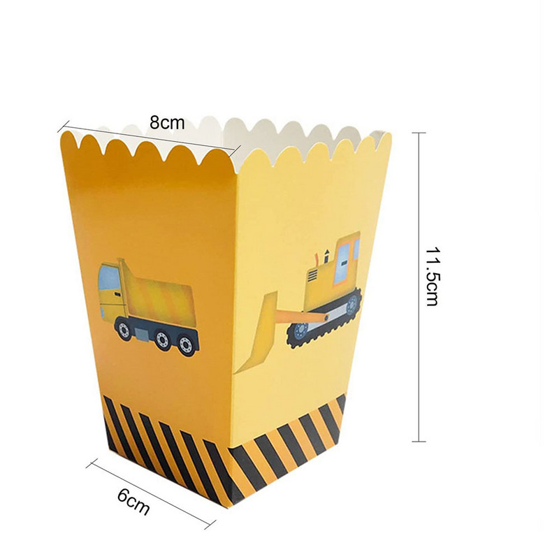Statybinės spragėsių dėžutės Statybinės gimtadienio šventės Spragėsių dėžutės berniukams Statybos teminės gimtadienio šventės dekoravimo reikmenys