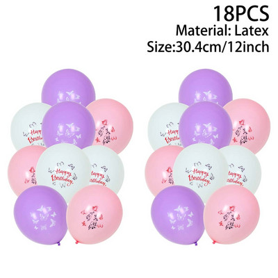 Roosa liblikaga sünnipäevalauanõud Taust Palju õnne esimese sünnipäevapeo kaunistused Lastele Tüdrukutele Liblikate kaunistused Baby Shower