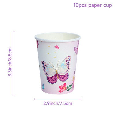 Roosa liblikaga sünnipäevalauanõud Taust Palju õnne esimese sünnipäevapeo kaunistused Lastele Tüdrukutele Liblikate kaunistused Baby Shower