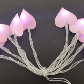 10/20 Led Cotton Love Heart Wedding String Fairy Light Pink Girl String Light Вътрешен гирлянд за сватбено парти Декорация на Свети Валентин