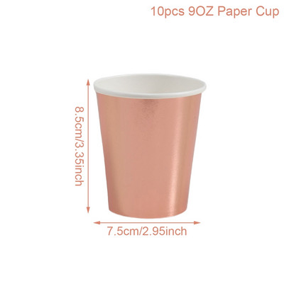 Palju õnne sünnipäevaks Tüdrukute roosikuldne õhupall Ühekordsed lauanõud Baby Shower Ühe aasta 1. sünnipäevapeo kaunistused