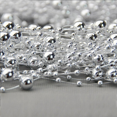 5m DIY Γιρλάντα Τεχνητές μαργαριταρένιες χάντρες Αλυσίδα Διακόσμηση Γάμου Τραπέζι Κεντρικά Προμήθειες Ανθοδέσμη νύφης Αξεσουάρ μαλλιών Λουλούδι