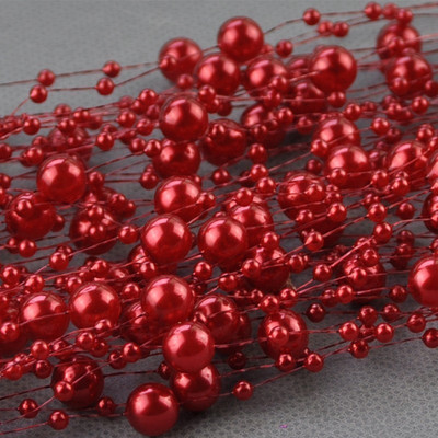 5m DIY Γιρλάντα Τεχνητές μαργαριταρένιες χάντρες Αλυσίδα Διακόσμηση Γάμου Τραπέζι Κεντρικά Προμήθειες Ανθοδέσμη νύφης Αξεσουάρ μαλλιών Λουλούδι