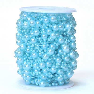 5m DIY Γιρλάντα Τεχνητές μαργαριταρένιες χάντρες Αλυσίδα Διακόσμηση Γάμου Τραπέζι Κεντρικά Προμήθειες Ανθοδέσμη νύφης Αξεσουάρ μαλλιών Λουλούδι