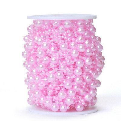 5m DIY Γιρλάντα Τεχνητές μαργαριταρένιες χάντρες Αλυσίδα Διακόσμηση Γάμου Τραπέζι Κεντρικά Προμήθειες Ανθοδέσμη νύφης Αξεσουάρ μαλλιών Λουλούδι