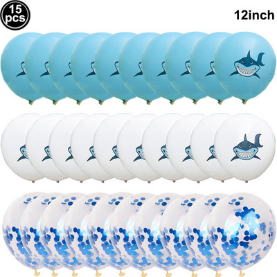 Hai õhupallid, loomapidu, beebi sünnipäev Shark Ocean Theme Ballon, laste sünnipäevateema, kaunistus 32-tollised tumesinised numbriga õhupallid