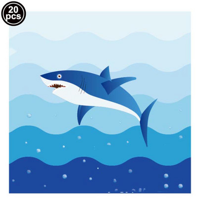 Hai õhupallid, loomapidu, beebi sünnipäev Shark Ocean Theme Ballon, laste sünnipäevateema, kaunistus 32-tollised tumesinised numbriga õhupallid