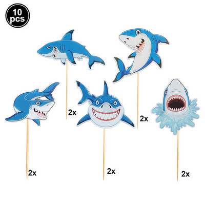 Hai õhupallid, loomapidu, beebi sünnipäev Shark Ocean Theme Ballon, laste sünnipäevateema, kaunistus 32-tollised tumesinised numbriga õhupallid