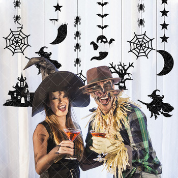 Αποκριάτικη διακόσμηση Νυχτερίδα κρανίο φάντασμα που κρέμεται στολίδι Τρομακτικό τρόμου γιρλάντα Halloween Party Προμήθειες Στοιχειωμένο σπίτι Διακοσμήσεις σπιτιού