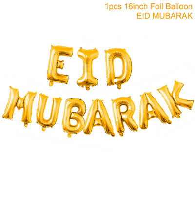 Eid Mubarak tanjuri Banner Balon Posuđe Ramazanska dekoracija 2023 Ramazan Kareem Islamska muslimanska zabava Dekoracija Eid Al Adha Pokloni