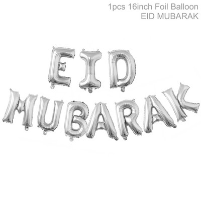Eid Mubarak tanjuri Banner Balon Posuđe Ramazanska dekoracija 2023 Ramazan Kareem Islamska muslimanska zabava Dekoracija Eid Al Adha Pokloni