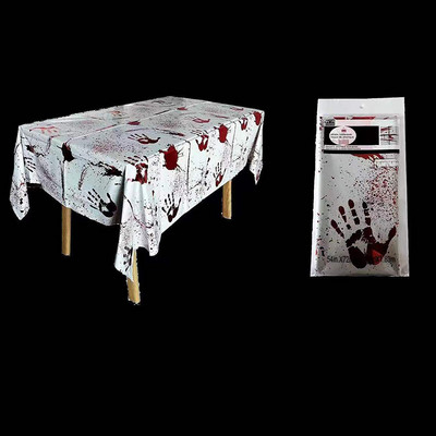 137cm*183cm Διακόσμηση αποκριών τρόμου Κάστρο Ghost Ταινία αλουμινίου Τραπεζομάντιλο Ghost Festival Φεστιβάλ Πάρτυ Διακόσμηση Τραπεζιού Αξεσουάρ