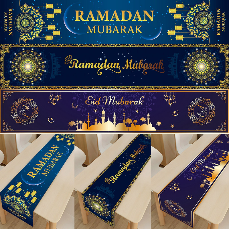 Ramazan Decoration Stol Runner EID Mubarak Decor For Home Stolnjak Ramadan Kareem Islamic Muslim Party Eid Al Adha Pokloni 2023