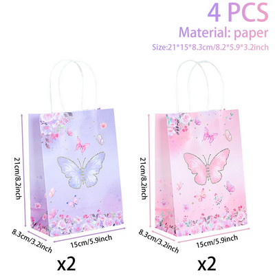 New Spring Butterfly Σετ πάρτι σερβίτσιο μιας χρήσης χάρτινο πιάτο χαρτοπετσέτα πανό Χρόνια πολλά Διακόσμηση για πάρτι Baby Shower Girl