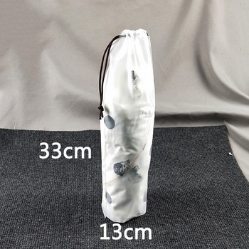 1/2/10Pcs Ματ ημιδιαφανής πλαστική τσάντα Τσάντα αποθήκευσης ομπρέλας Επαναχρησιμοποιήσιμη φορητή ομπρέλα με κορδόνι για περίσφιξη Κάλυμμα αποθήκευσης Αποθήκευση σπιτιού
