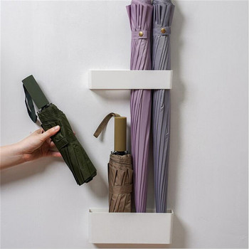Едноцветна стойка за съхранение на домакински чадър Монтирана на стена пластмасова стойка за чадър Многофункционална стойка за съхранение в баня 2022