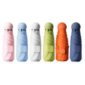 50 LB mažas kišeninis skėtis Itin lengvas penkių sulankstomas skėčiai nuo lietaus ir saulės sulankstomas įrankis, skirtas unisex kelionėms lauke, atsparus vandeniui