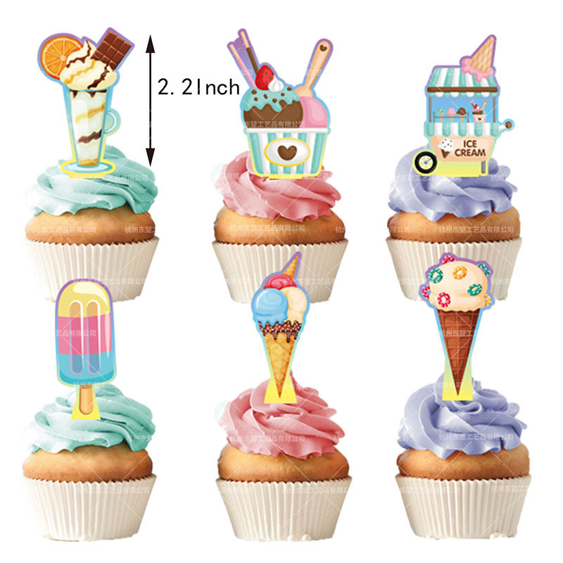 Sladoled Crtić Birthday Party Decor Ice Cream Banner Balloons Torta Topper Sweet Girl Ice Cream 1st Birthday Party Babyshower