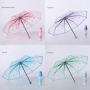 Large Clear Dome See Through Umbrella Λαβή Διαφανής Walking Lady αντιανεμική ομπρέλα προστασίας από βροχή