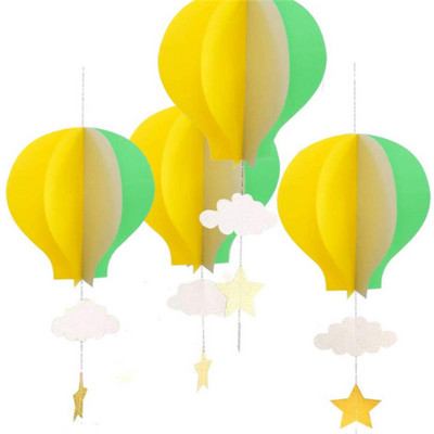 4Pcs 3D balon papirnati oblak viseći dekor privjesak za Baby Shower rođendan Mariage Deco balon vrući zrak dekoracija Maison Decors