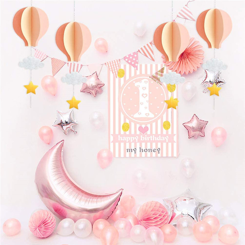 4Pcs 3D balon papirnati oblak viseći dekor privjesak za Baby Shower rođendan Mariage Deco balon vrući zrak dekoracija Maison Decors