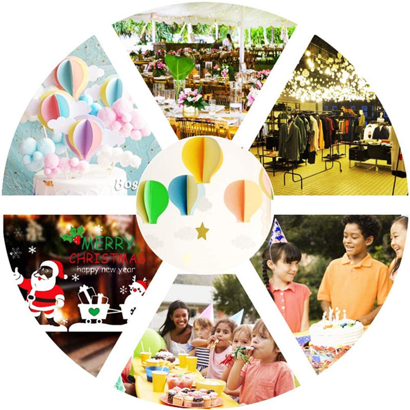 4Pcs 3D balon papirnati oblak viseći dekor privjesak za Baby Shower rođendan Mariage Deco balon vrući zrak dekoracija Maison Decors