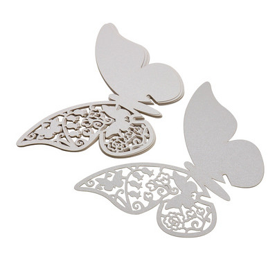 10 komada bijelo zlatne ljubičasto ružičaste kartice s imenima Leptir mjesto Pratnja Čaša za vino Laserski izrezana papirnata kartica za dekoracije za svatove