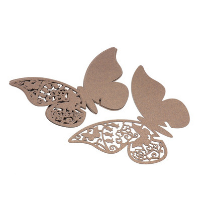 10 komada bijelo zlatne ljubičasto ružičaste kartice s imenima Leptir mjesto Pratnja Čaša za vino Laserski izrezana papirnata kartica za dekoracije za svatove