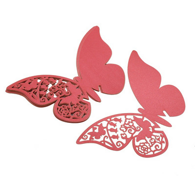 10 komada bijelo zlatne ljubičasto ružičaste kartice s imenima Leptir mjesto Pratnja Čaša za vino Laserski izrezana papirnata kartica za dekoracije za svatove