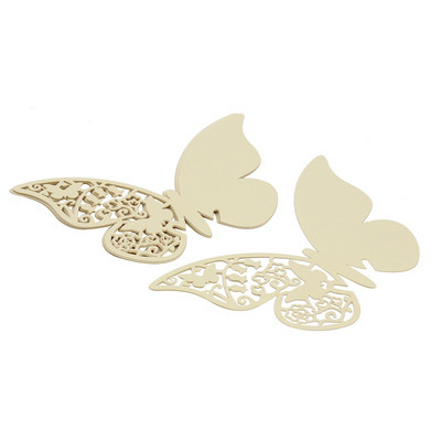 10 komada bijelo zlatne ljubičasto ružičaste kartice s imenima Leptir mjesto Pratnja Čaša za vino Laserski izrezana papirnata kartica za dekoracije za svatove