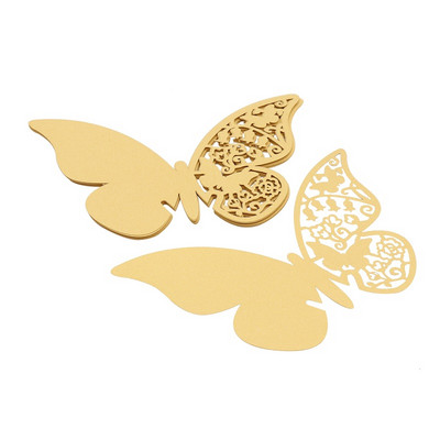 10 komada bijelo zlatne ljubičasto ružičaste kartice s imenima Leptir mjesto Pratnja Čaša za vino Laserski izrezana papirnata kartica za dekoracije za svatove