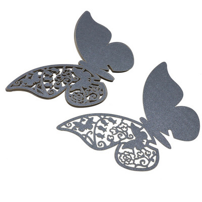 10 komada bijelo zlatne ljubičasto ružičaste kartice s imenima Leptir mjesto Pratnja Čaša za vino Laserski izrezana papirnata kartica za dekoracije za svatove