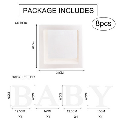 Decoratune pentru Baby Shower, cutie cu baloane, băiat, fată, un an, primul, prima aniversare, petrecere de naștere, decorare pentru copii, dezvăluire de gen