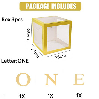 Decoratune pentru Baby Shower, cutie cu baloane, băiat, fată, un an, primul, prima aniversare, petrecere de naștere, decorare pentru copii, dezvăluire de gen