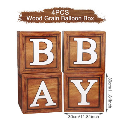 Decoratune pentru Baby Shower, cutie cu baloane, băiat, fată, un an, primul, prima aniversare, petrecere de naștere, decorare pentru copii, dezvăluire de gen