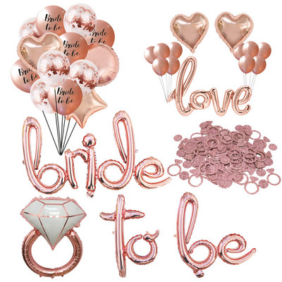 1 Σετ Bride to Be Confetti Balloon Bridesmaid Wedding Tribe Bride Bridal Shower Hen Night Bachelorette Party Decorations Supplies