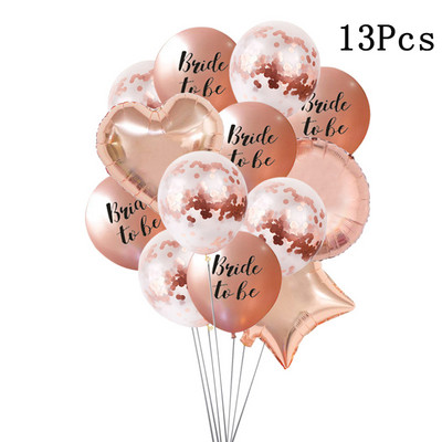 1Set Bride to Be Balon od konfeta Djeveruša Vjenčanje Tribe Bride Bride Shower Hen Night Dekoracije za djevojačku večer Potrepštine