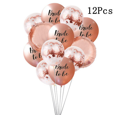 1Set Bride to Be Balon od konfeta Djeveruša Vjenčanje Tribe Bride Bride Shower Hen Night Dekoracije za djevojačku večer Potrepštine