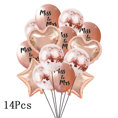 1Set Bride to Be Balon od konfeta Djeveruša Vjenčanje Tribe Bride Bride Shower Hen Night Dekoracije za djevojačku večer Potrepštine